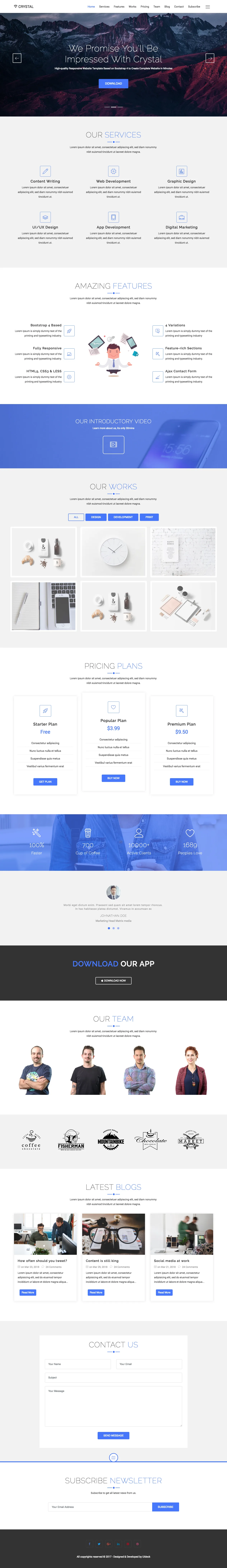 Crystal - Video Background Multi-purpose Bootstrap 4 & HTML5 - 世界杯在线直播kaijiecheng